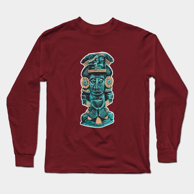 Maya statue Long Sleeve T-Shirt by Vick Debergh